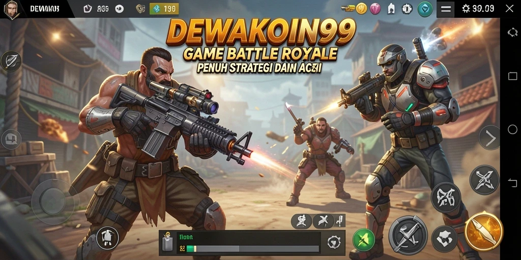 Gameplay seru dari DEWAKOIN99 dalam pertempuran Battle Royale.