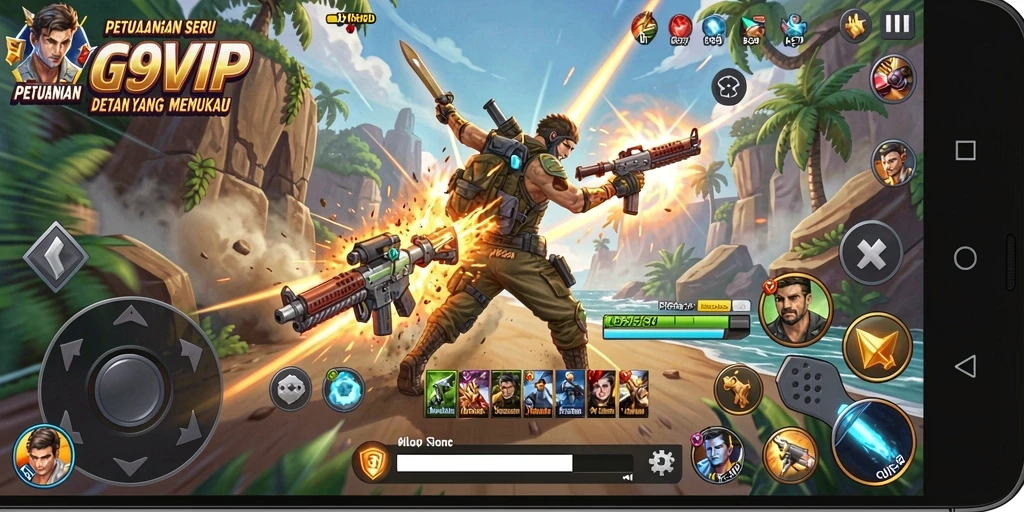 Gameplay seru dan intens dalam G9VIP menunjukkan aksi yang memukau.