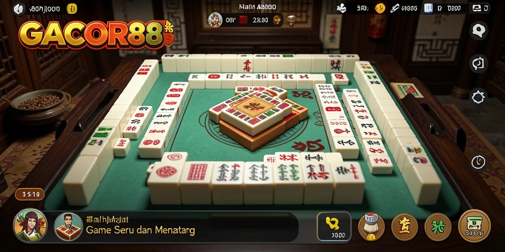 Tampilan permainan Mahjong di GACOR88 yang menawan.