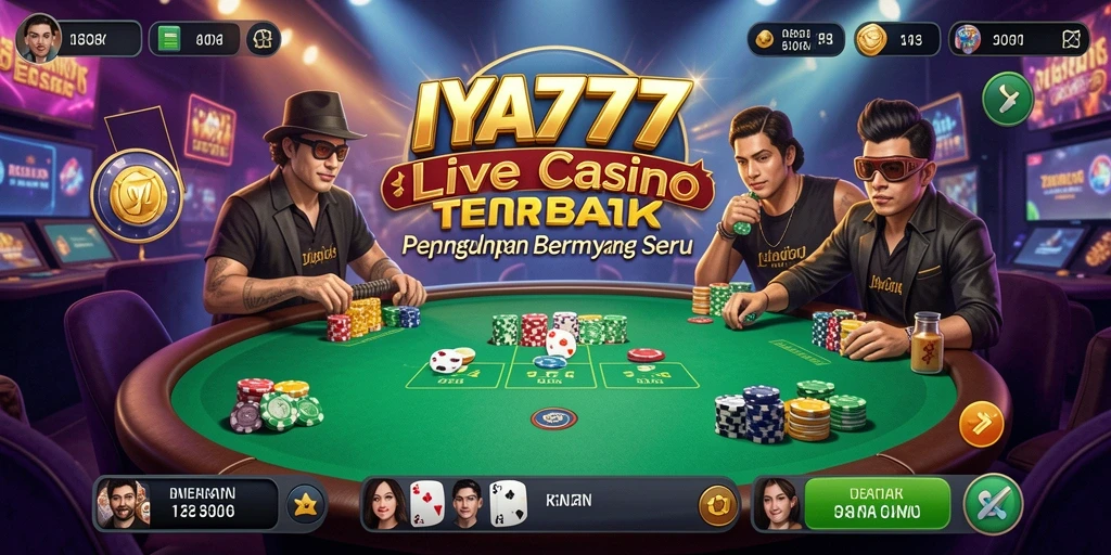 Tampilan gameplay menarik dari IYA777 di Live Casino.