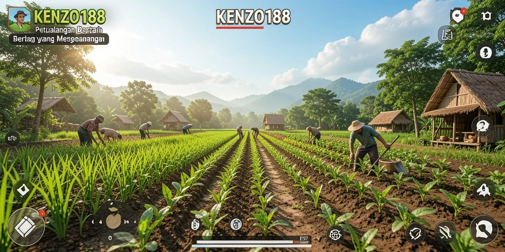 Gameplay KENZO188 yang seru dan interaktif dalam pertanian.