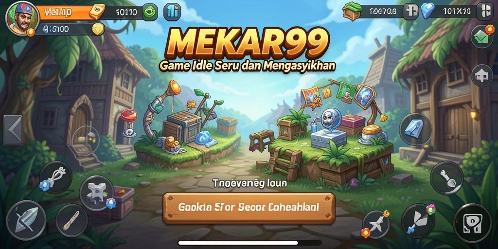 Tampilan menarik dari gameplay Idle MEKAR99.