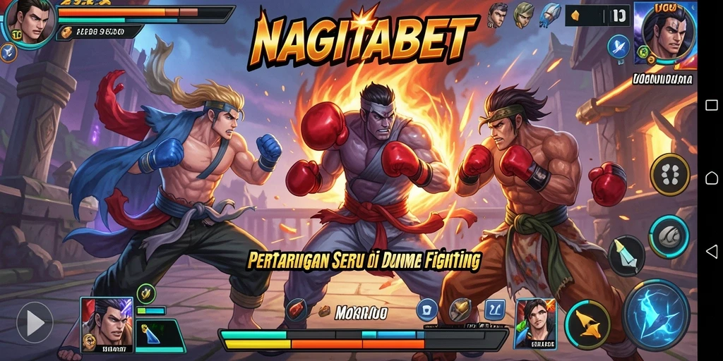 Tangkapan layar gameplay NAGITABET yang menampilkan pertarungan epik.