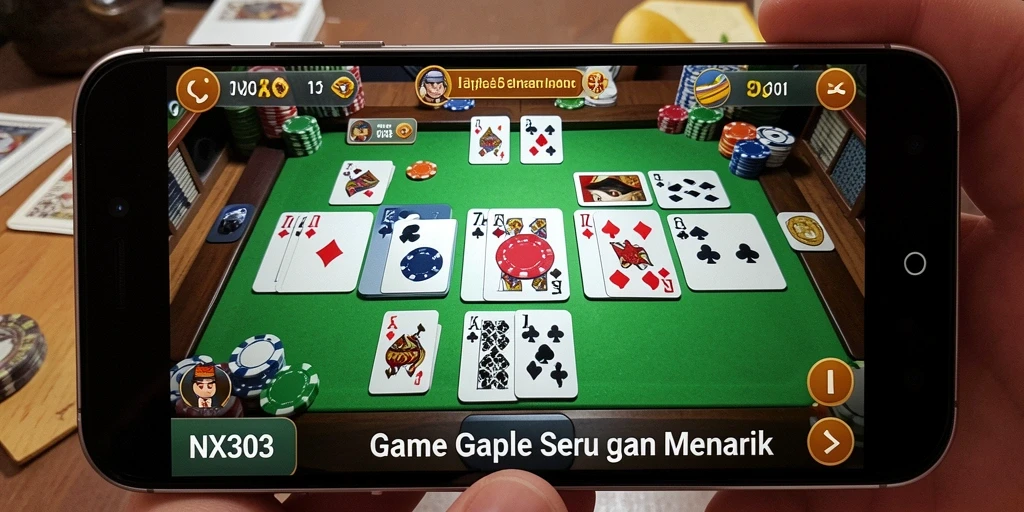 Screenshot gameplay seru dari NX303 dalam permainan Gaple.