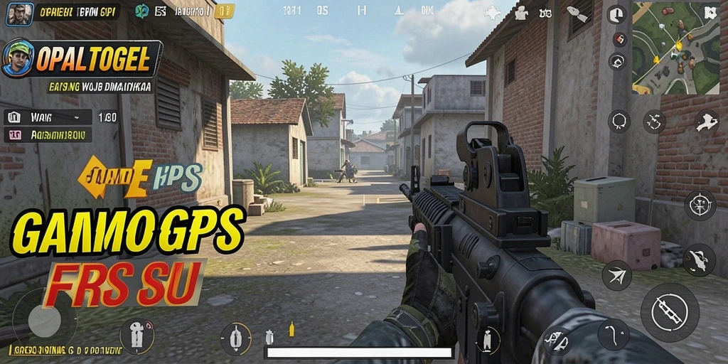 Screenshot dari gameplay seru dalam OPALTOGEL yang menampilkan aksi tembak-menembak.