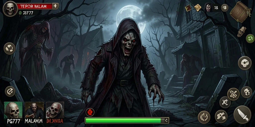 Gameplay menegangkan di PG777 dengan suasana horor yang mencekam.