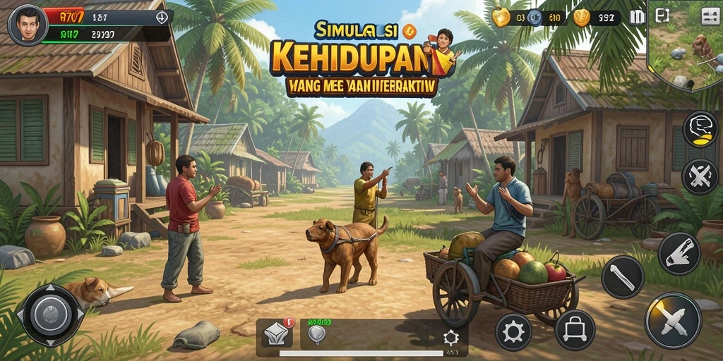 Tampilan gameplay interaktif dan menciptakan dunia sendiri di PT707.