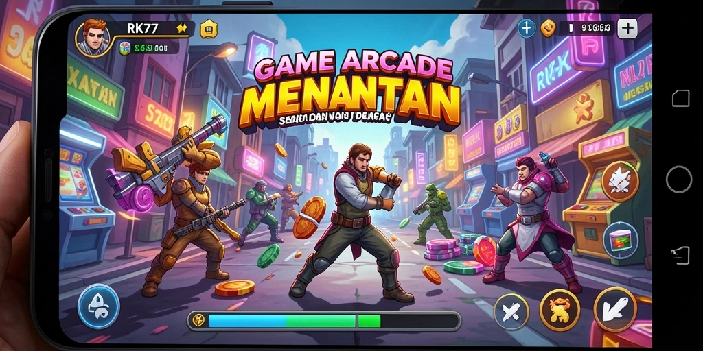 Screenshot RK77 menampilkan grafis gameplay yang menarik dan dinamis.