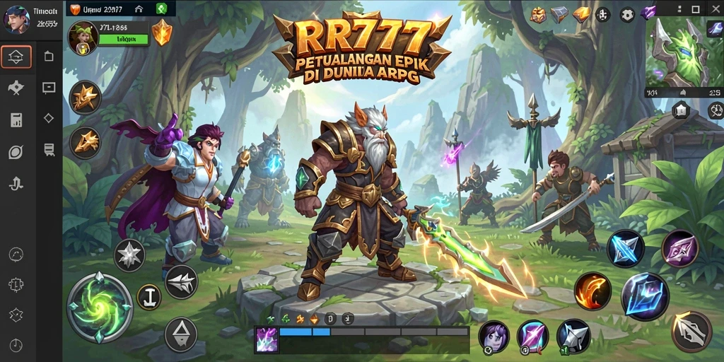 Gameplay mendebarkan dengan pertempuran karakter ARPG.
