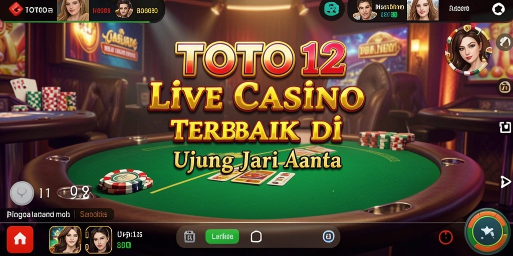 Screenshot gameplay TOTO12 yang menunjukkan dealer dan pemain dalam aksi.