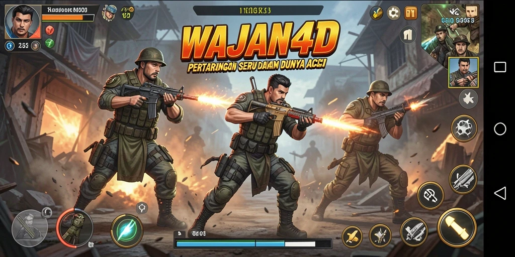 Tangkapan layar gameplay <strong>WAJAN4D</strong> yang mendebarkan dan penuh aksi.